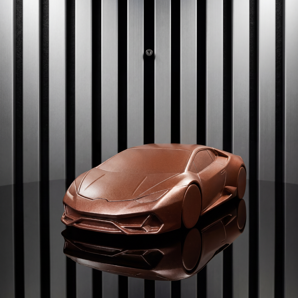 Huracan EVO Skulptur Rosegold – 3D Druck Luxus Auto Modell 1:24 – Automotive Art Wand & Tisch Deko – DEQORA