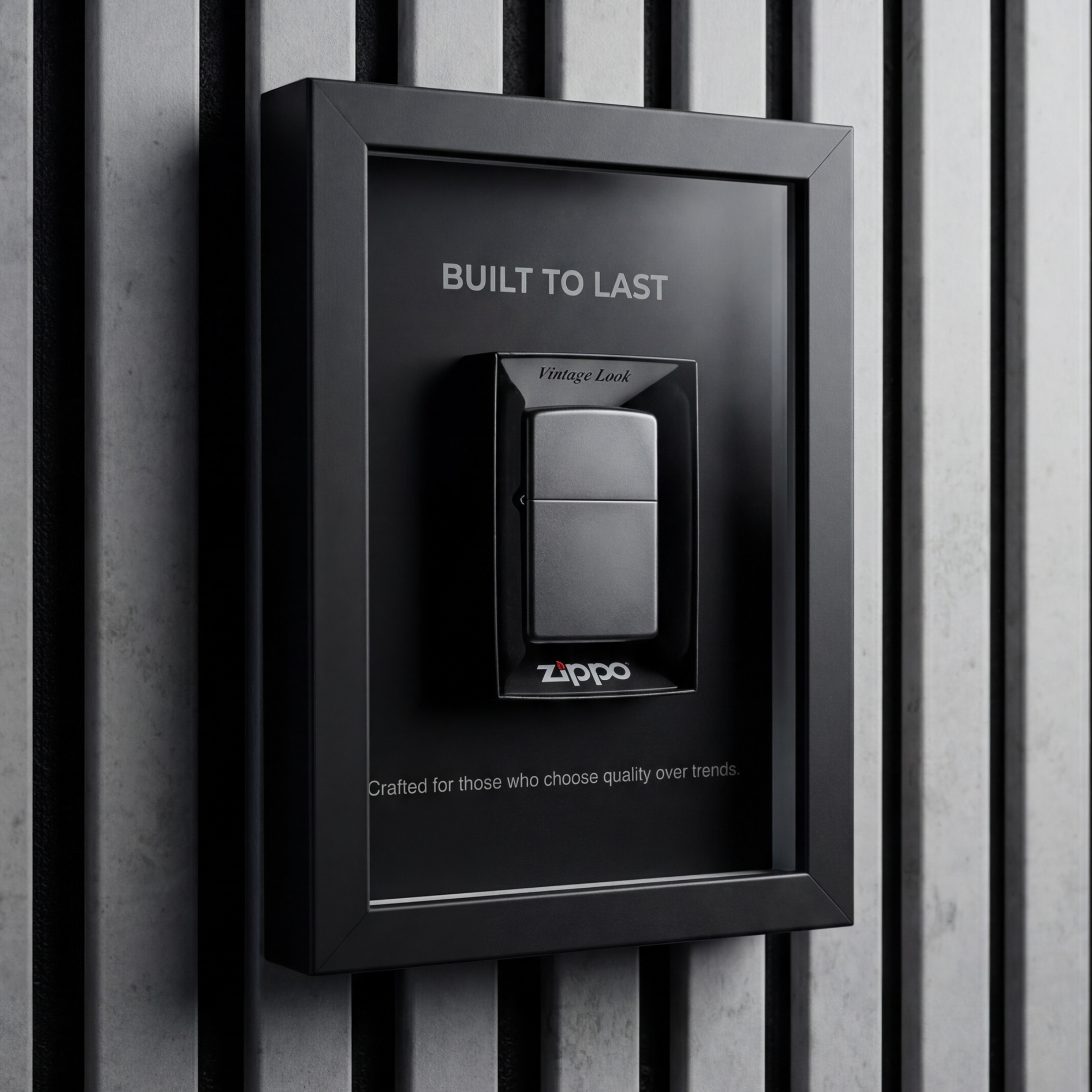 ZIPPO® Collector Frame Edition | Eingerahmtes Original Zippo | Geschenk für Männer | Personalisiert möglich | Lighter | Gift for Boyfriend