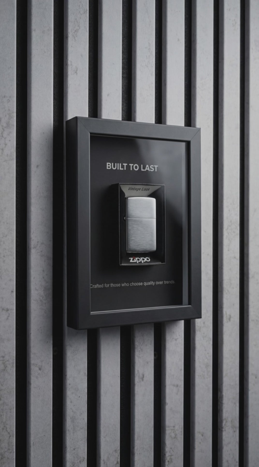 ZIPPO® Collector Frame Edition | Eingerahmtes Original Zippo | Geschenk für Männer | Personalisiert möglich | Lighter | Gift for Boyfriend