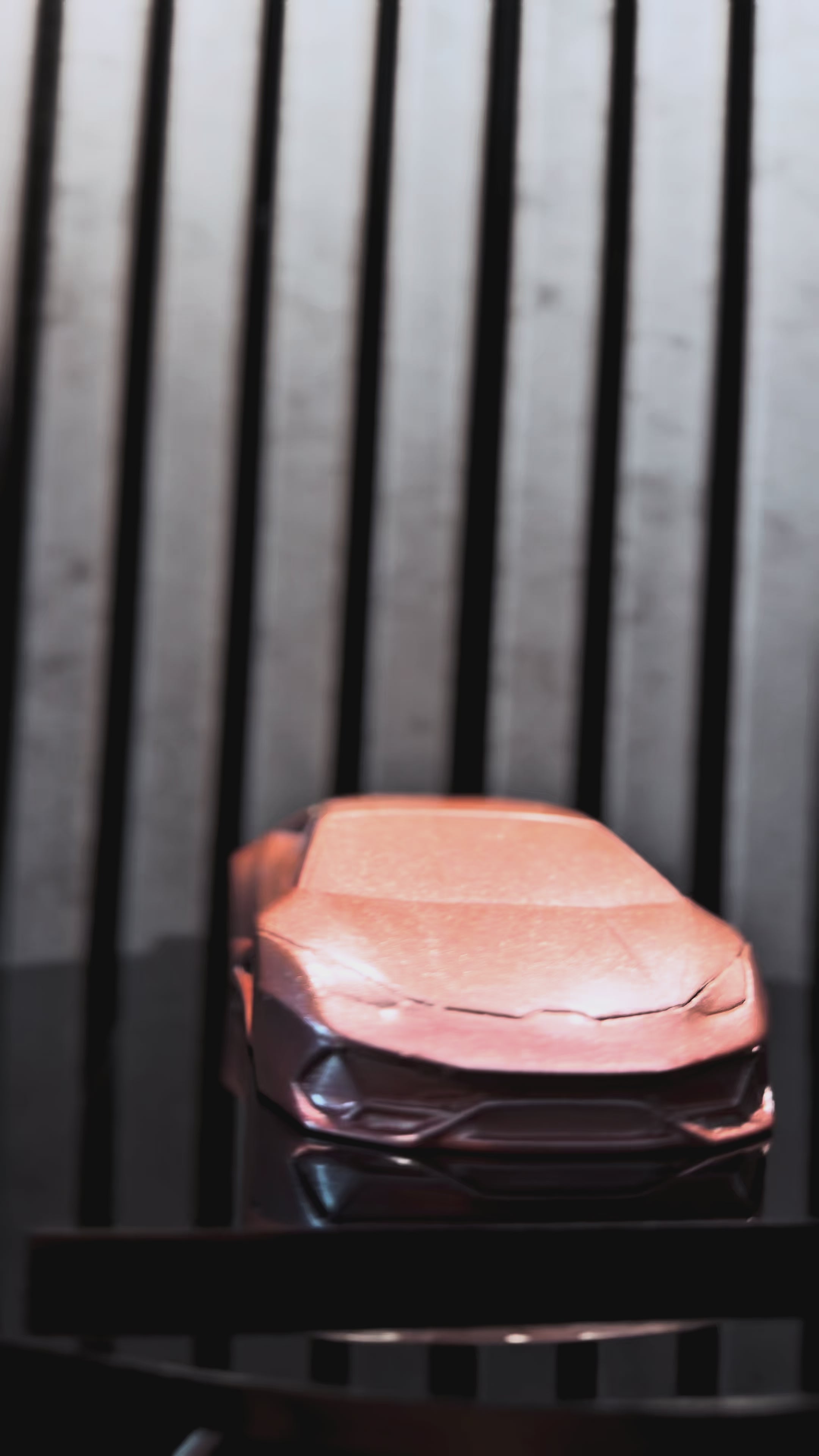 Huracan EVO Skulptur Rosegold – 3D Druck Luxus Auto Modell 1:24 – Automotive Art Wand & Tisch Deko – DEQORA